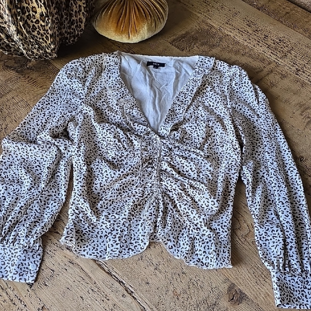 Elegant Animal Print Blouse